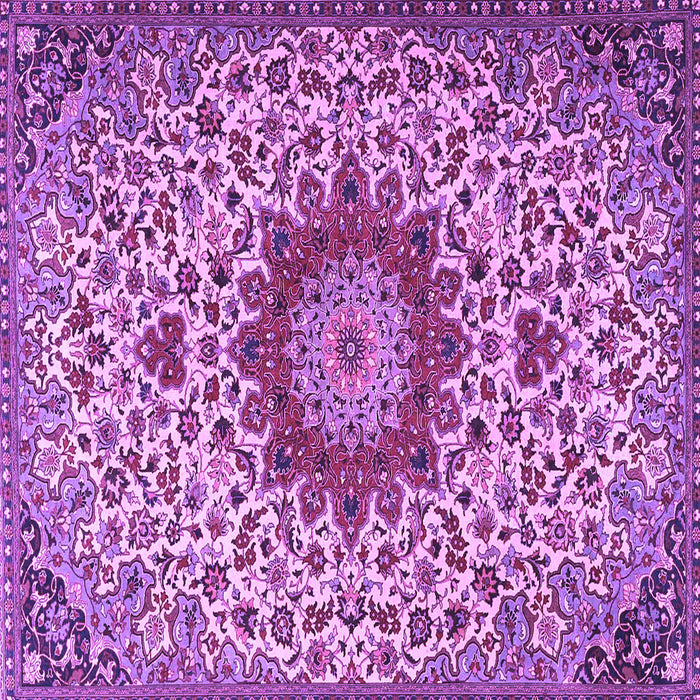 Square Medallion Purple Traditional Rug, tr3992pur