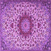 Square Medallion Purple Traditional Rug, tr3992pur
