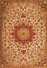 Medallion Orange Traditional Rug, tr3992org