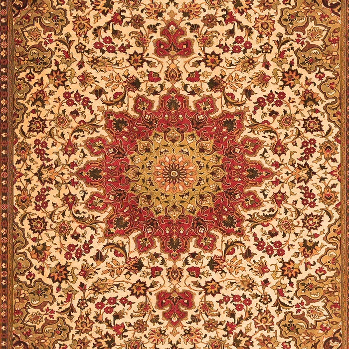 Medallion Orange Traditional Rug, tr3992org