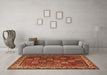 Machine Washable Persian Orange Traditional Area Rugs in a Living Room, wshtr3993org