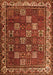 Serging Thickness of Machine Washable Persian Orange Traditional Area Rugs, wshtr3993org