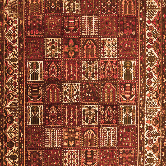 Serging Thickness of Machine Washable Persian Orange Traditional Area Rugs, wshtr3993org