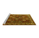 Sideview of Machine Washable Persian Yellow Traditional Rug, wshtr3993yw