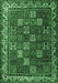 Machine Washable Persian Emerald Green Traditional Area Rugs, wshtr3993emgrn