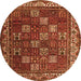 Machine Washable Persian Orange Traditional Area Rugs, wshtr3993org