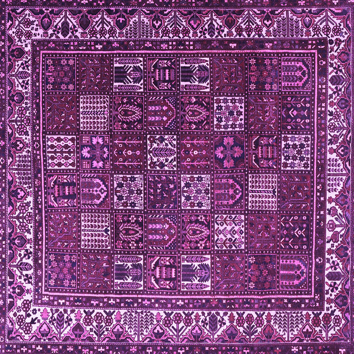 Square Persian Purple Traditional Rug, tr3993pur