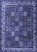 Machine Washable Persian Blue Traditional Rug, wshtr3993blu