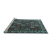 Sideview of Machine Washable Persian Light Blue Traditional Rug, wshtr3993lblu