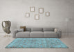 Machine Washable Persian Light Blue Traditional Rug in a Living Room, wshtr3994lblu