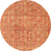 Square Persian Orange Traditional Rug, tr3994org