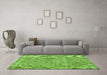 Machine Washable Persian Green Traditional Area Rugs in a Living Room,, wshtr3994grn