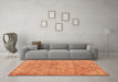 Machine Washable Persian Orange Traditional Area Rugs in a Living Room, wshtr3994org