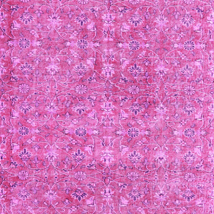 Machine Washable Persian Pink Traditional Rug, wshtr3994pnk