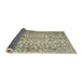 Sideview of Traditional Khaki Green Persian Rug, tr3995