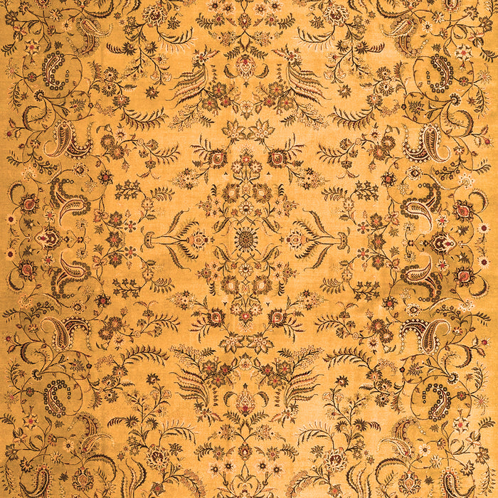 Serging Thickness of Machine Washable Persian Orange Traditional Area Rugs, wshtr3995org