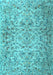 Machine Washable Persian Light Blue Traditional Rug, wshtr3995lblu