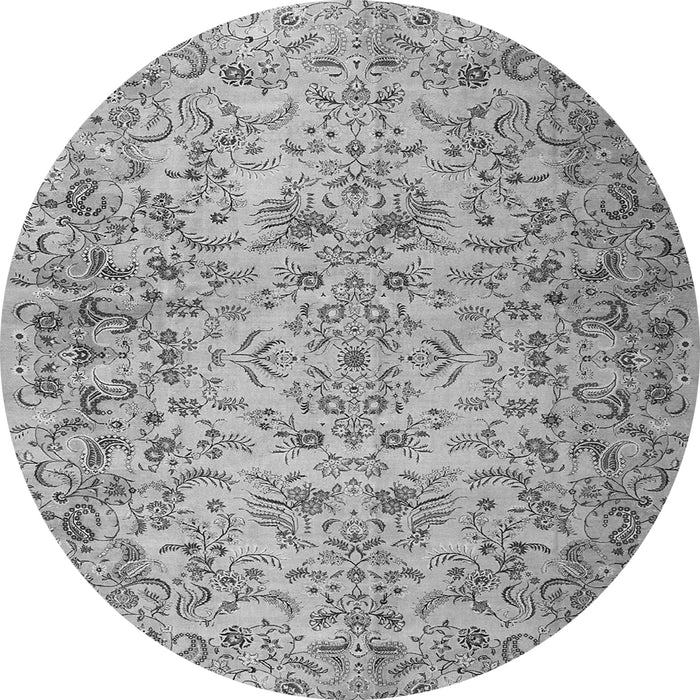 Machine Washable Persian Gray Traditional Rug, wshtr3995gry