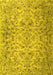 Machine Washable Persian Yellow Traditional Rug, wshtr3995yw