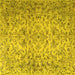 Square Persian Yellow Traditional Rug, tr3995yw