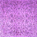 Square Machine Washable Persian Purple Traditional Area Rugs, wshtr3995pur