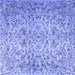 Square Machine Washable Persian Blue Traditional Rug, wshtr3995blu