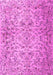 Machine Washable Persian Pink Traditional Rug, wshtr3995pnk