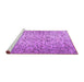 Sideview of Machine Washable Persian Purple Traditional Area Rugs, wshtr3995pur