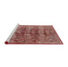 Sideview of Machine Washable Traditional Salmon Pink Rug, wshtr3996