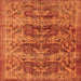 Serging Thickness of Persian Orange Traditional Rug, tr3996org