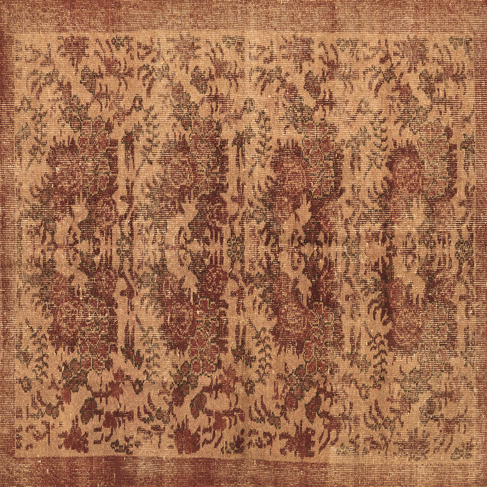 Square Machine Washable Persian Brown Traditional Rug, wshtr3996brn