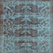 Square Persian Light Blue Traditional Rug, tr3996lblu