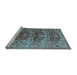 Sideview of Machine Washable Persian Light Blue Traditional Rug, wshtr3996lblu