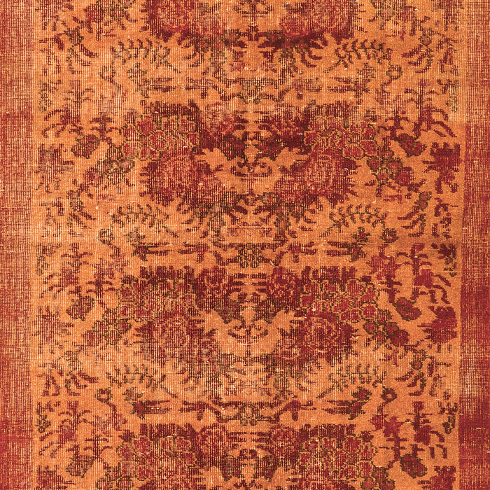 Serging Thickness of Machine Washable Persian Orange Traditional Area Rugs, wshtr3996org
