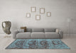 Machine Washable Persian Light Blue Traditional Rug in a Living Room, wshtr3996lblu