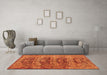 Machine Washable Persian Orange Traditional Area Rugs in a Living Room, wshtr3996org