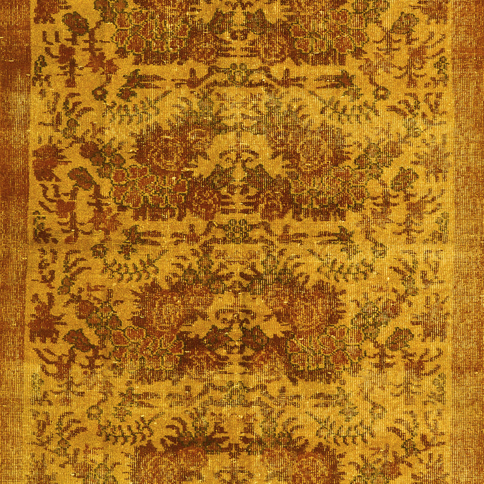 Machine Washable Persian Yellow Traditional Rug, wshtr3996yw