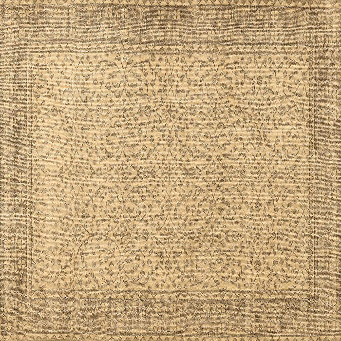 Square Machine Washable Persian Brown Traditional Rug, wshtr3997brn