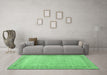 Machine Washable Persian Emerald Green Traditional Area Rugs in a Living Room,, wshtr3997emgrn