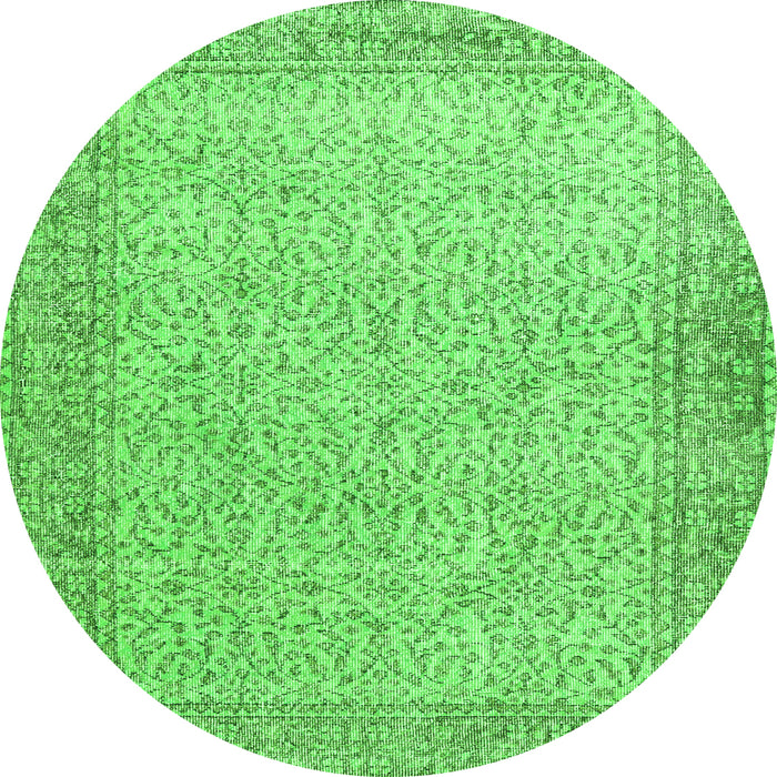 Square Persian Green Traditional Rug, tr3997grn