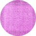 Round Persian Pink Traditional Rug, tr3997pnk