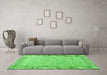Machine Washable Persian Green Traditional Area Rugs in a Living Room,, wshtr3997grn