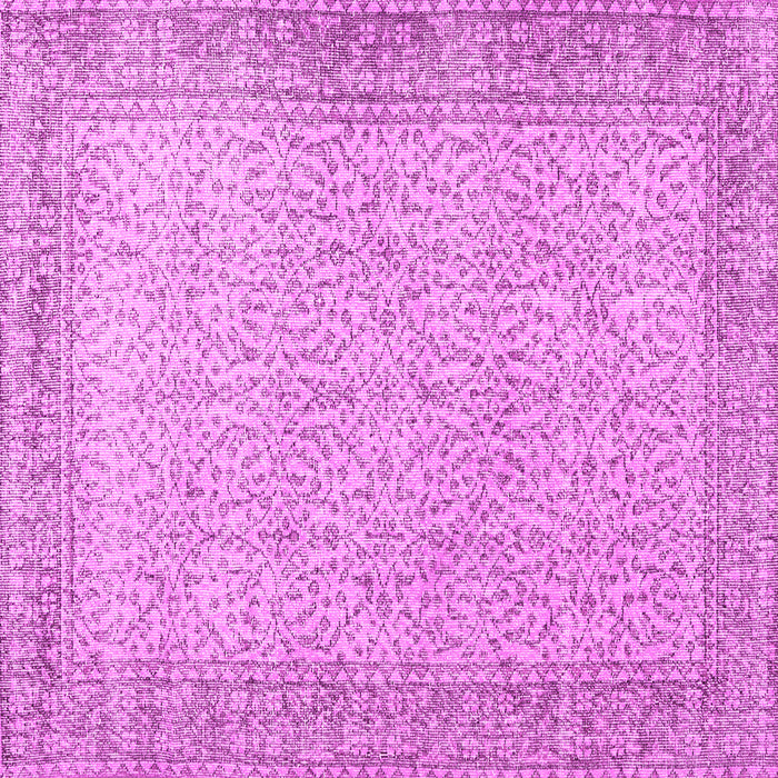 Square Machine Washable Persian Pink Traditional Rug, wshtr3997pnk