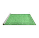 Sideview of Machine Washable Persian Emerald Green Traditional Area Rugs, wshtr3997emgrn