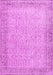 Machine Washable Persian Pink Traditional Rug, wshtr3997pnk