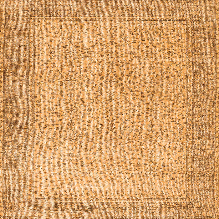 Serging Thickness of Persian Orange Traditional Rug, tr3997org