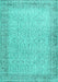 Machine Washable Persian Turquoise Traditional Area Rugs, wshtr3997turq