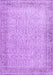 Machine Washable Persian Purple Traditional Area Rugs, wshtr3997pur