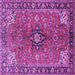 Square Medallion Purple Traditional Rug, tr3998pur