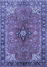 Medallion Blue Traditional Rug, tr3998blu